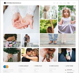 Wedding photography website demo by hydra